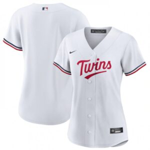 686331605e023_1 Women's Minnesota Twins Blank White Stitched Jersey(Run Small)