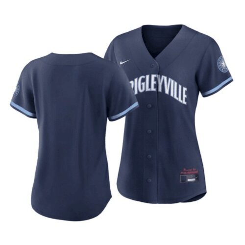 686331652422d_1 Women's Chicago Cubs Blank 2021 Navy City Connect Stitched Jersey