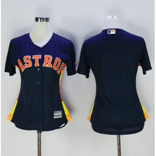 686331840558f_1 Astros Blank Navy Blue Women's Alternate Stitched MLB Jersey