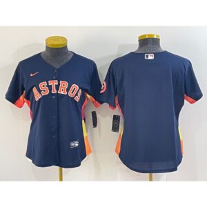 686331900135f_1 Women's Houston Astros Navy With Patch Cool Base Stitched Baseball Jersey(Run Small)