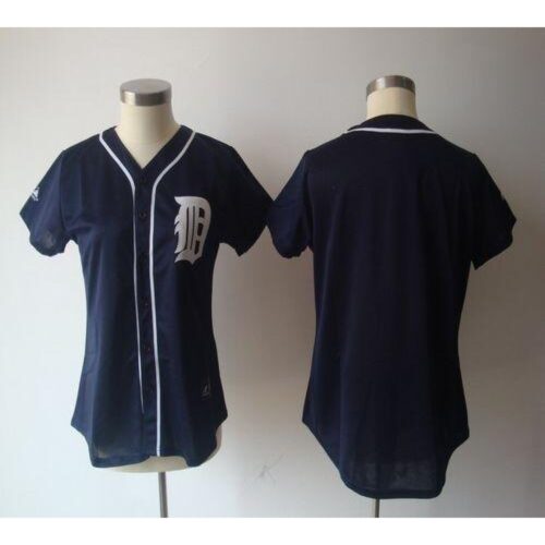 686331bac7ed3_1 Tigers Blank Navy Blue Women's Fashion Stitched MLB Jersey