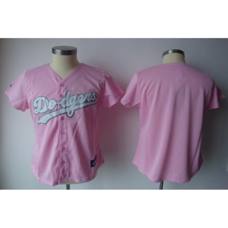 686331c74411a_1 Dodgers Blank Pink Women's Fashion Stitched MLB Jersey