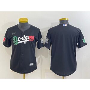 686331d58a294_1 Women's Los Angeles Dodgers Blank Black Cool Base Stitched Jersey(Run Small)