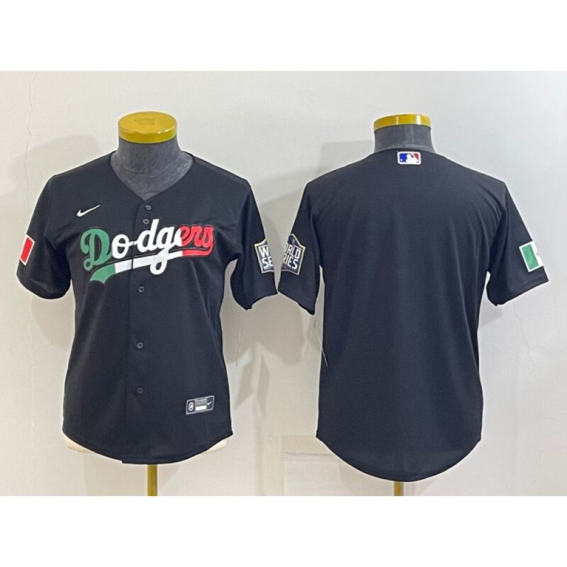 686331d58a294_1 Women's Los Angeles Dodgers Blank Black Cool Base Stitched Jersey(Run Small)