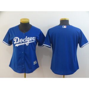 686331d8289e4_1 Women's Los Angeles Dodgers Blue Blank Cool Base Stitched MLB Jersey(Run Small)