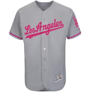 686331e472d7b_1 Women's Los Angeles Dodgers Blank Grey Stitched Baseball Jersey(Run Small)