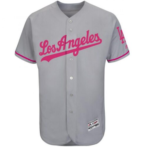 686331e472d7b_1 Women's Los Angeles Dodgers Blank Grey Stitched Baseball Jersey(Run Small)