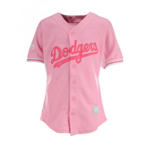 686331e931638_1 Women's Los Angeles Dodgers Blank Pink Stitched Baseball Jersey(Run Small)