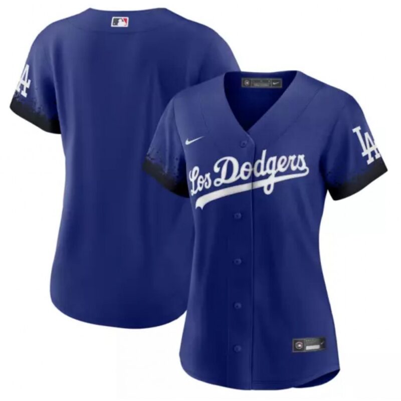686331ee0a2df_1 Women's Los Angeles Dodgers Blank 2021 Royal City Connect Cool Base Stitched Baseball Jersey(Run Small)