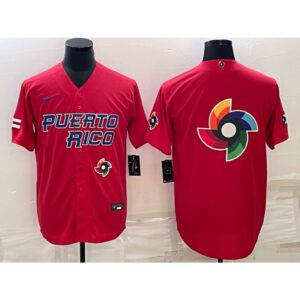 686332a95123a_1 Men's Puerto Rico Baseball 2023 Red World Baseball Big Logo With Patch Classic Stitched Jersey