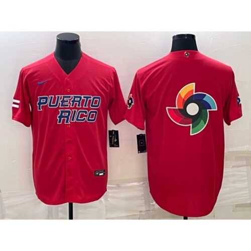 686332ac0f8db_1 Men's Puerto Rico Baseball 2023 Red World Baseball Big Logo With Patch Classic Stitched Jersey