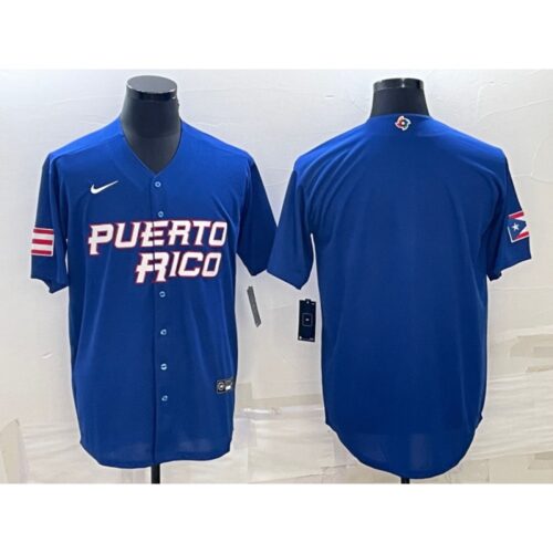686332b41cd0f_1 Men's Puerto Rico Baseball Blank 2023 Royal World Baseball Classic Stitched Jersey