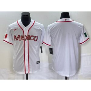 686332d8484db_1 Men's Mexico Baseball Blank 2023 White World Baseball Classic Stitched Jersey