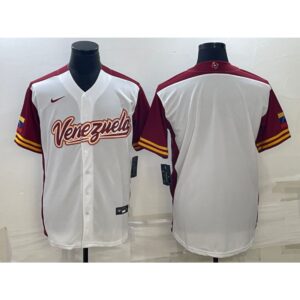 686332ee9e0f5_1 Men's Venezuela Baseball Blank 2023 White World Baseball Classic Stitched Jersey
