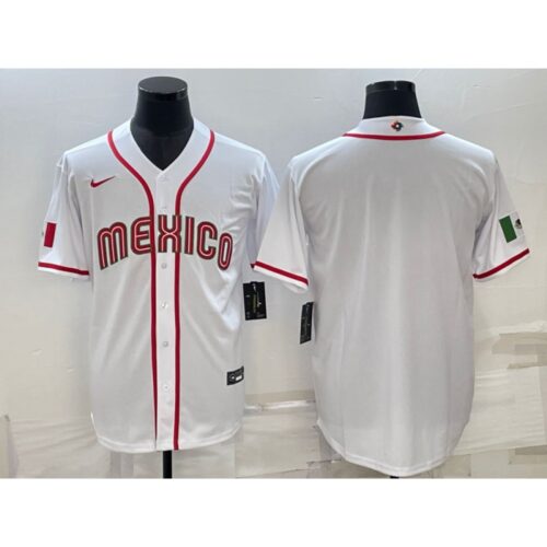 686332f107765_1 Men's Mexico Baseball Blank 2023 White World Baseball Classic Stitched Jersey