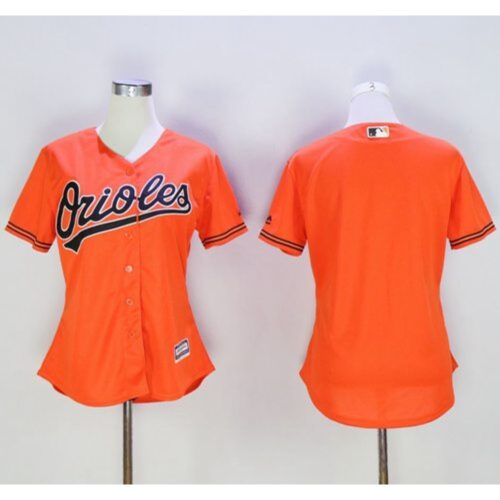 686333458954b_1 Orioles Blank Orange Women's Alternate Stitched MLB Jersey