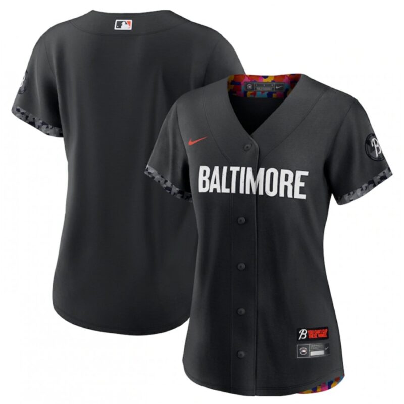 6863334c995a8_1 Women's Baltimore Orioles Blank Black 2023 City Connect Stitched Baseball Jersey(Run Small)