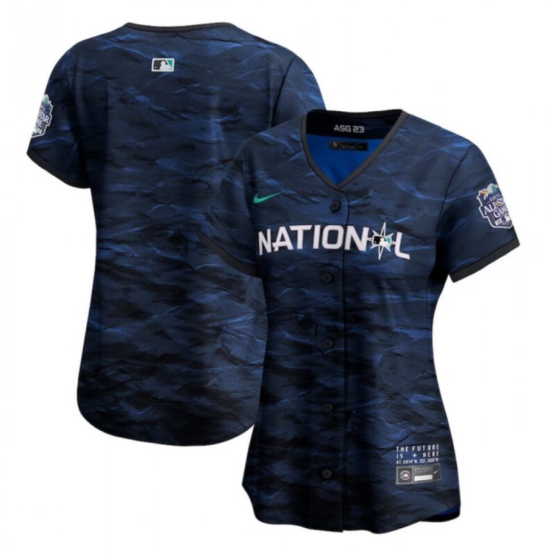 6863335865eb7_1 Women's Blank 2023 All-star Royal Stitched Baseball Jersey(Run Small)