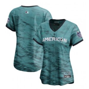 6863335d38b1d_1 Women's Blank 2023 All-star Teal Stitched Baseball Jersey(Run Small)