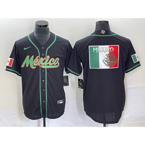 6863336c68622_1 Men's Mexico Baseball 2023 Black World Baseball Classic Team Big Logo Stitched Jersey