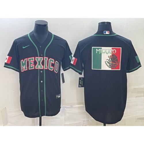6863339a3ca35_1 Men's Mexico Baseball 2023 Black World Baseball Big Logo Classic Stitched Jersey