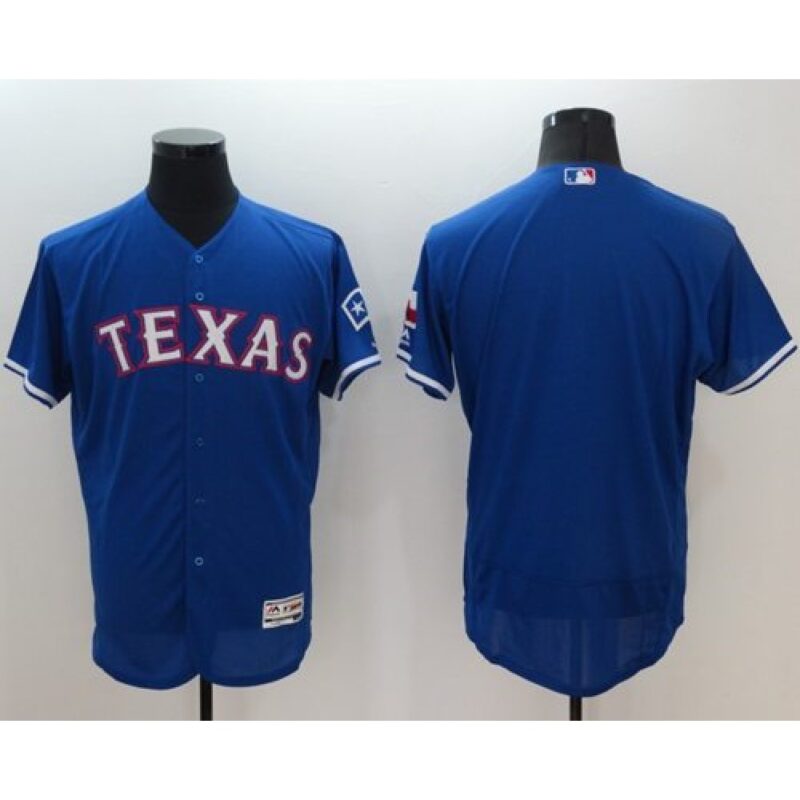 686333c015e55_1 Rangers Blank Blue Flexbase Authentic Collection Stitched MLB Jersey