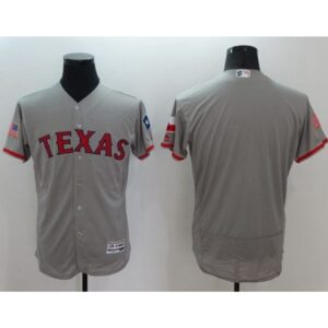 686333c7a92b1_1 Rangers Blank Grey Fashion Stars & Stripes Flexbase Authentic Stitched MLB Jersey