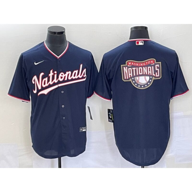 686333eed8893_1 Men's Washington Nationals Navy Big Logo in Back Stitched Baseball Jersey