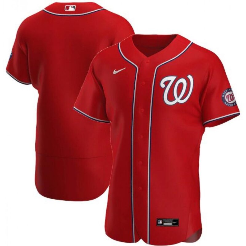 686333f8d70b8_1 Men's Washington Nationals Blank Red Flex Base Stitched Jersey