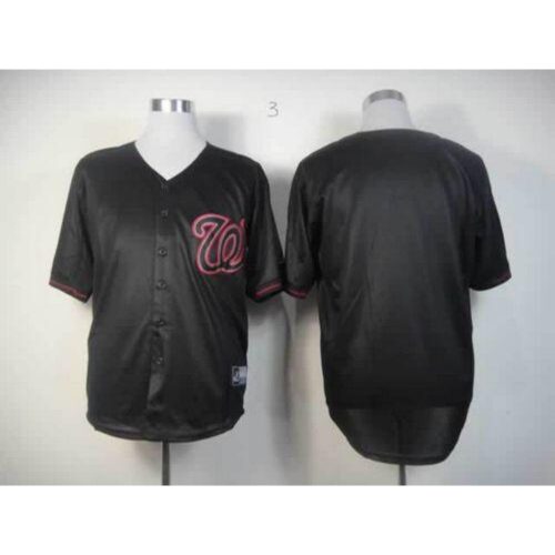 686334144b165_1 Nationals Blank Black Fashion Stitched MLB Jersey