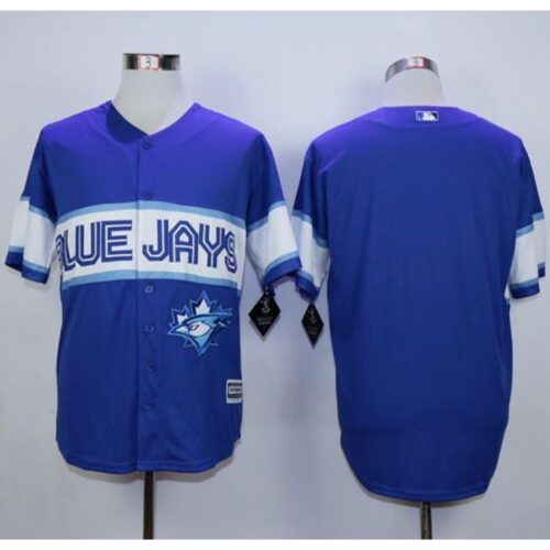 686334518582c_1 Blue Jays Blank Blue Exclusive New Cool Base Stitched MLB Jersey