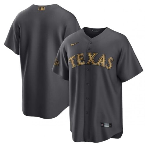 68633479d8890_1 Men's Texas Rangers Blank 2022 All-Star Charcoal Cool Base Stitched Baseball Jersey