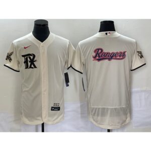 6863347c93efc_1 Men's Texas Rangers Cream Team Big Logo 2023 City Connect Flex Base Stitched Baseball Jersey