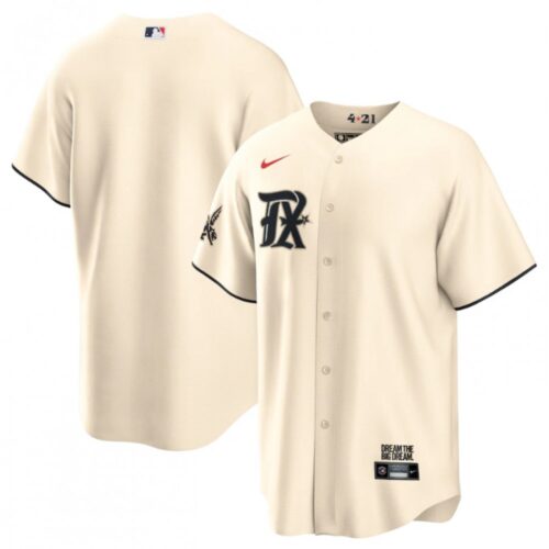 6863348446207_1 Men's Texas Rangers Blank Cream 2023 City Connect Stitched Baseball Jersey