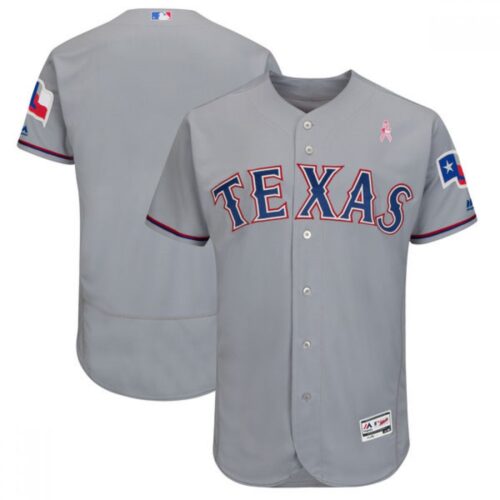 6863348961898_1 Men's Texas Rangers Gray 2018 Mother's Day Flexbase Stitched MLB Jersey