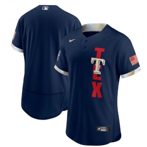 6863348bb0596_1 Men's Texas Rangers Blank 2021 Navy All-Star Flex Base Stitched MLB Jersey