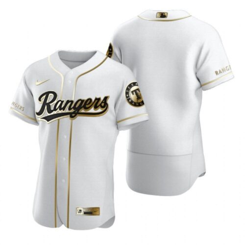 686334b84edab_1 Men's Texas Rangers Blank 2020 White Golden Flex Base Stitched MLB Jersey