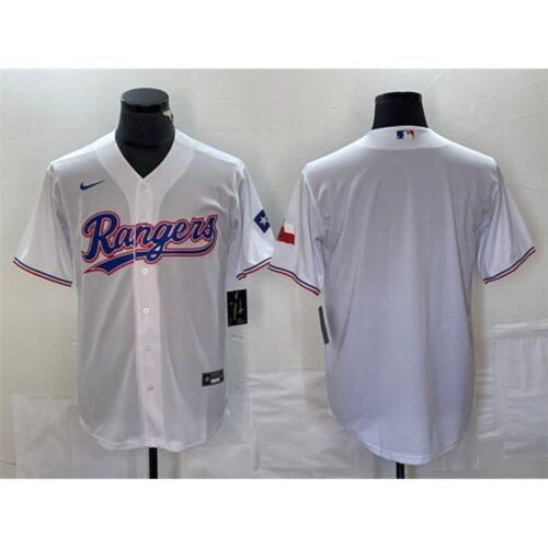 686334bd1e5d1_1 Men's Texas Rangers Blank White With Patch Cool Base Stitched Baseball Jersey