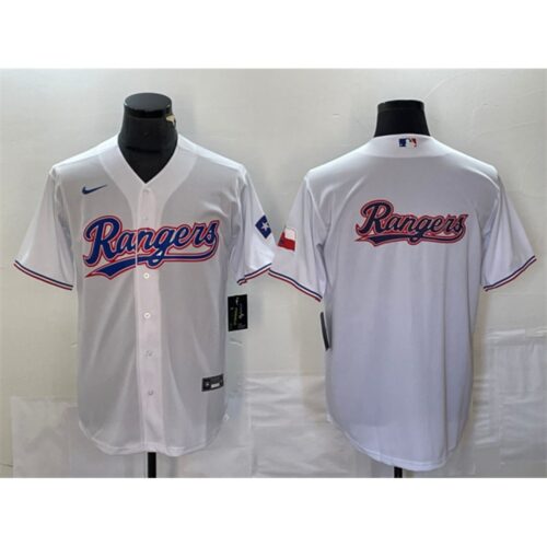 686334c70981b_1 Men's Texas Rangers White Team Big Logo With Patch Cool Base Stitched Baseball Jersey