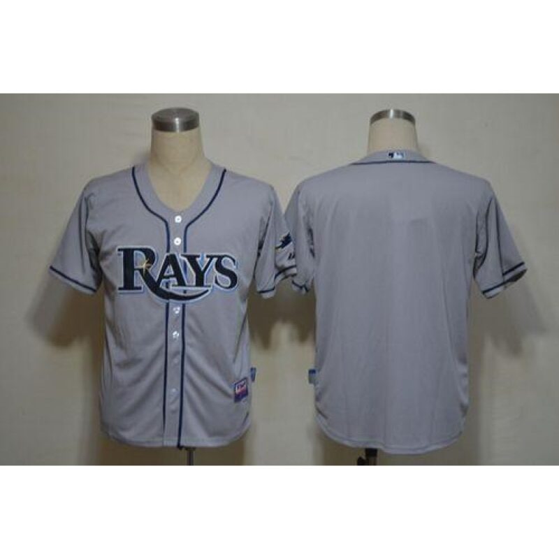 686334e4a9be0_1 Rays Blank Grey Cool Base Stitched MLB Jersey