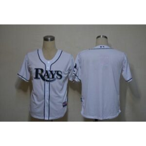 686334e983a09_1 Rays Blank White Cool Base Stitched MLB Jersey