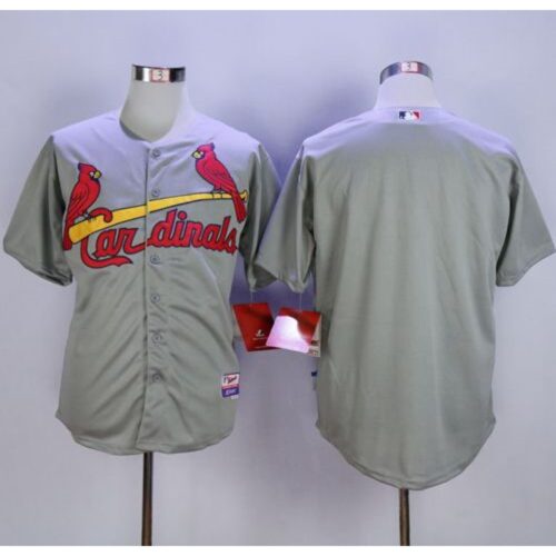 686334f0975d6_1 Cardinals Blank Grey Cool Base Stitched MLB Jersey