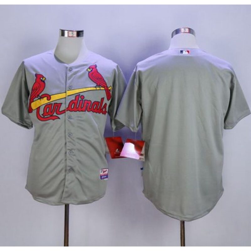 686334f0975d6_1 Cardinals Blank Grey Cool Base Stitched MLB Jersey