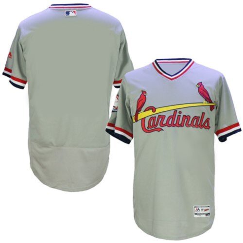 686334fdae340_1 Cardinals Blank Grey Flexbase Authentic Collection Cooperstown Stitched MLB Jersey
