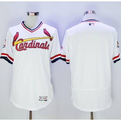 686335029d2eb_1 Cardinals Blank White Flexbase Authentic Collection Cooperstown Stitched MLB Jersey