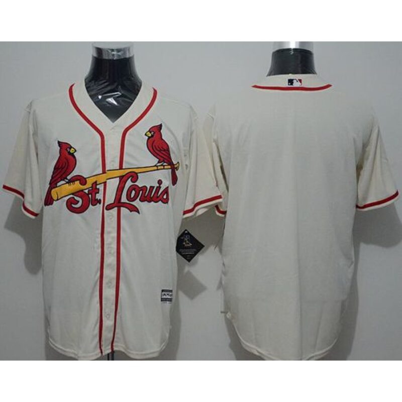 68633509d7b2f_1 Cardinals Blank Cream New Cool Base Stitched MLB Jersey