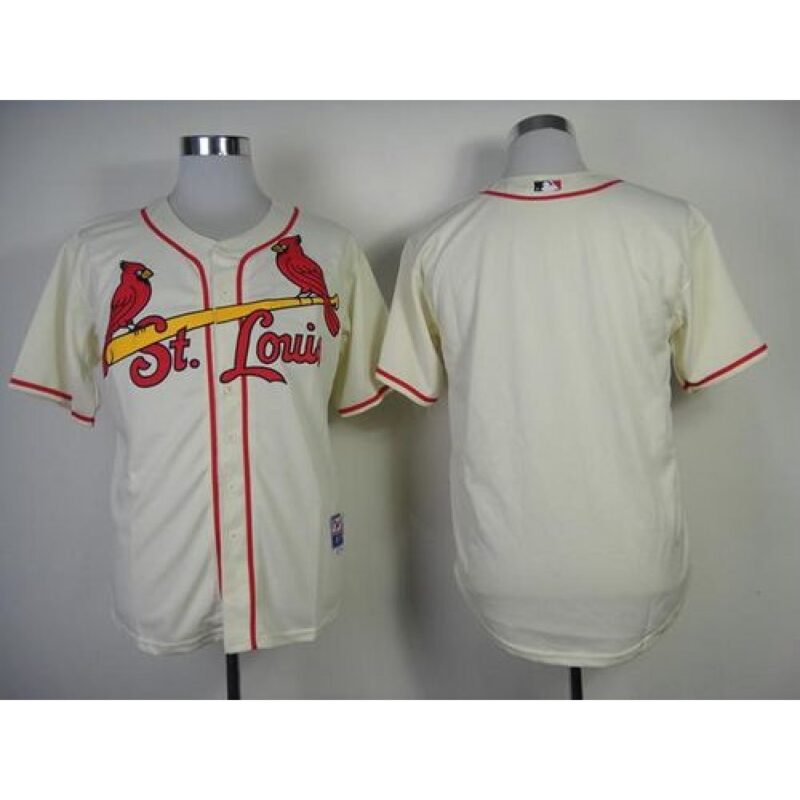 6863351447b2b_1 Cardinals Blank Cream Cool Base Stitched MLB Jersey