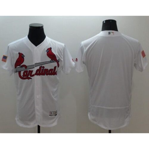 6863351e560b1_1 Cardinals Blank White Fashion Stars & Stripes Flexbase Authentic Stitched MLB Jersey
