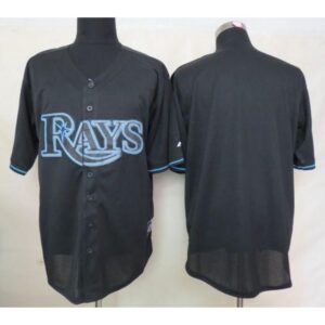 6863353e0da03_1 Rays Blank Black Fashion Stitched MLB Jersey