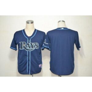 68633540887e7_1 Rays Blank Dark Blue Cool Base Stitched MLB Jersey